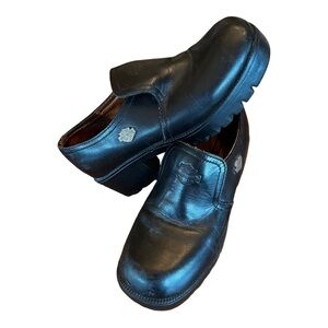 Harley Davidson Vintage Oxford Riding Shoes Chunky Black Leather Size 7.5.